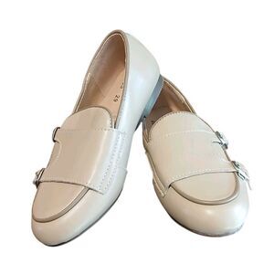 NEW Emerald Label Leather  Double Buckle FLats Dress Shoe Size 11.5 Slip On